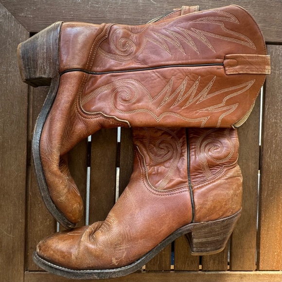 Frye Other - Cowboy Core-Vintage Frye Cowboy Boots-tagged 9.5 D